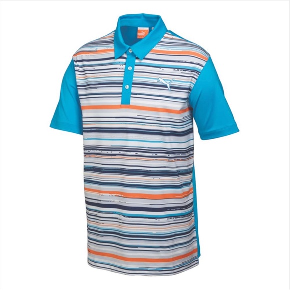 PUMA ROAD MAP GOLF POLO SHIRT - Picture 1 of 7